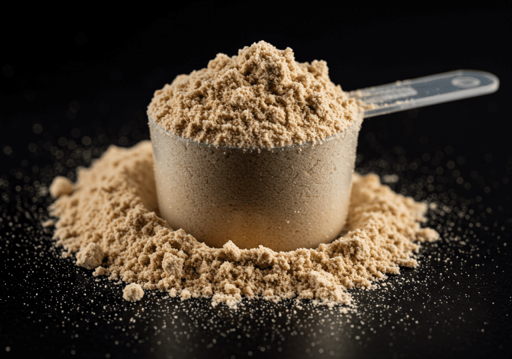 cucharada de proteína en polvo, proteina magra para perder grasa abdominal
